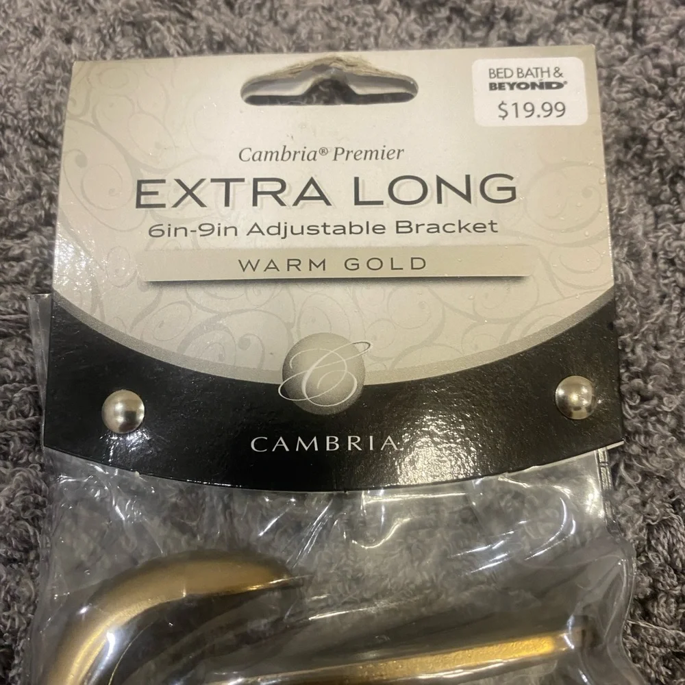 Warm Gold Extra Long Curtain Bracket - Warm Gold-Set of 2